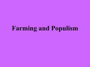 Farming and Populism - Auburn City Schools