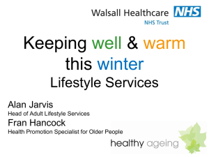 Healthy Lifestyles - Walsall Healthcare NHS Trust