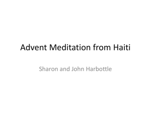Haiti Advent meditation