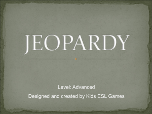 Jeopardy Advanced Level PowerPoint - Shapes