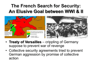 The French Search for Security: An Elusive Goal between WWI & II