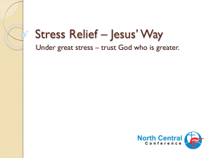 Stress Management – Jesus` Way