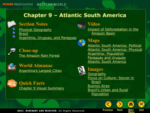 Cahpter 9 - Atlantic South America