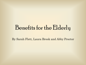 Benefits for the Elderly