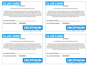Decathlon Club Card