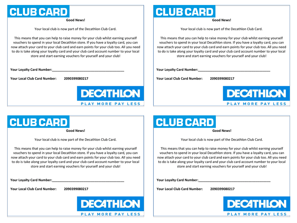decathlon store card