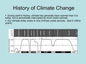 History of Climate Change