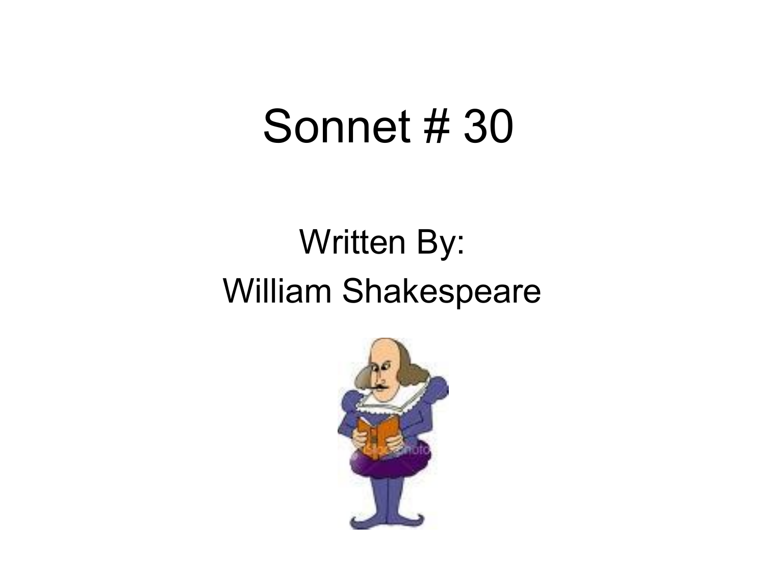 shakespeare sonnet 30