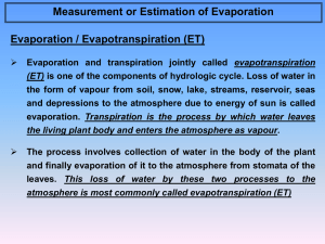 Evaporation / Evapotranspiration