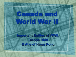 Dieppe and the Battle of Hong Kong