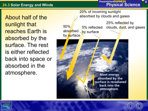 24.3 Solar Energy and Winds