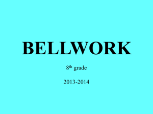 Ongoing Bellwork