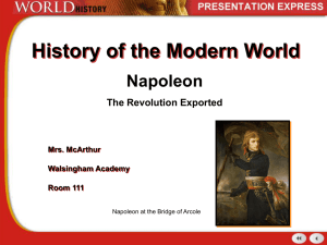 1 of 11 The French Revolution and Napoleon Section 4