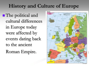 History and Culture of Europe