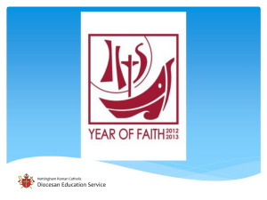 Year of Faith assemblyi - The Nottingham Roman Catholic