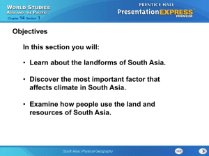 South Asia: Physical Geography