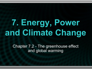 7. Energy, Power and Climate Change