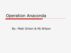 Operation Anaconda - Madison Local Schools
