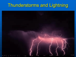 Thunderstorms and lightning
