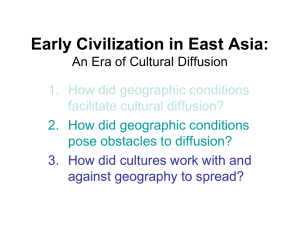 Cultural Diffusion in East Asia