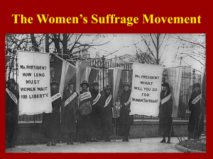 Women`s Suffrage Organizations