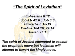 “The Spirit of Leviathan” Ephesians 6:12 Job 41