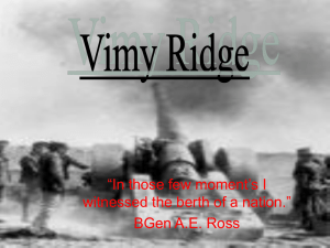Where Is Vimy Ridge…