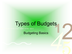 Types of Budgets