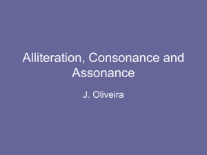 Alliteration, Consonance and Assonance
