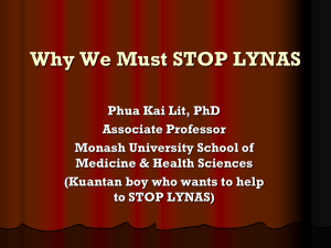 Why We Must Stop Lynas