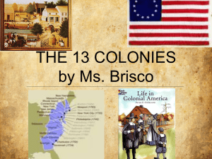 THE 13 COLONIES
