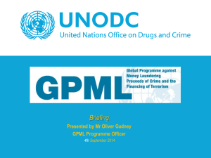 Oliver Gadney, GPML Programme Officer, UNODC