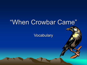 When Crowbar Came Vocabulary