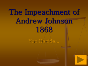The Impeachment Trial of Andrew Johnson