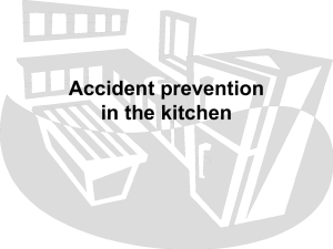 Accident prevention in the kitchen