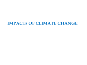 IMPACTs OF CLIMATE CHANGE