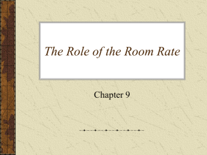 The Role of the Room Rate - Resource Sites