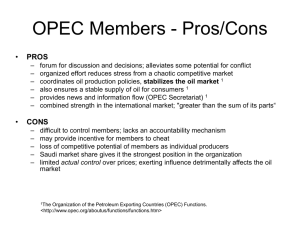 OPEC Pros/Cons