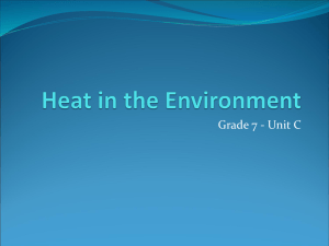 Heat in the Environment