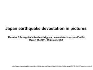 Japan earthquake devastation in pictures Massive 8.9