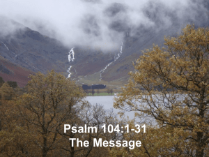 Psalm 104 PowerPoint Presentation