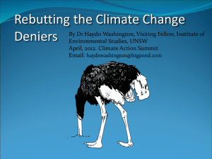 Haydn Washington – Climate Change Denial