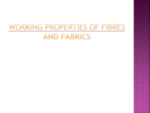 working properties of fibres fabrics and testing