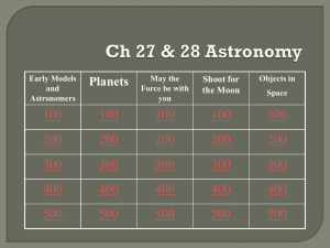 Ch 27 & 28 Astronomy Jeopardy