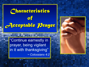 Acceptable Prayer