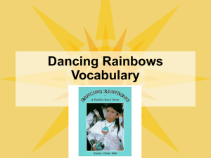 Dancing Rainbows Vocabulary PowerPoint