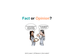 Fact or opinion? - LakelandsComputing