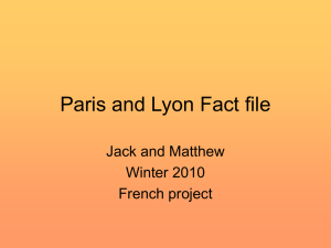 Paris Fact file