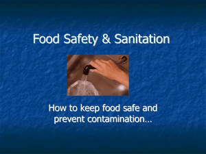 Food Safety & Sanitation