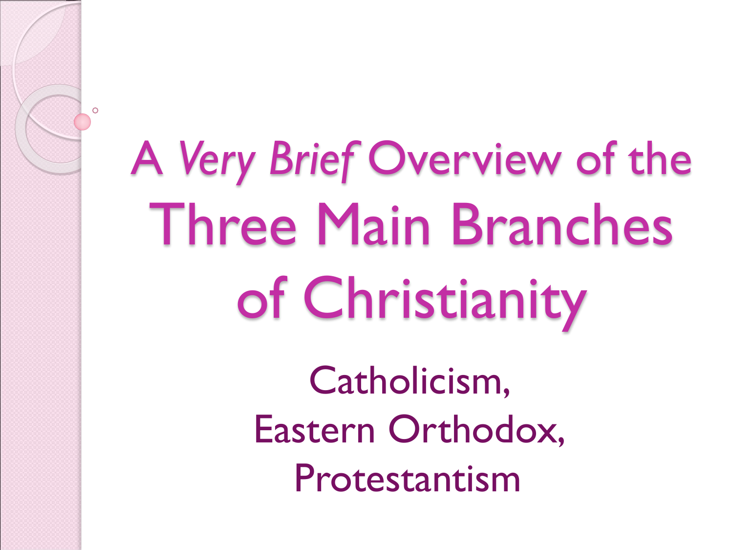 What Are The 3 Types Of Christianity